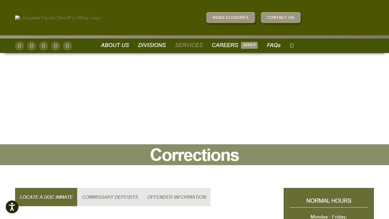 Locate a Department of Corrections Inmate Lafayette Parish Sheriff's Office